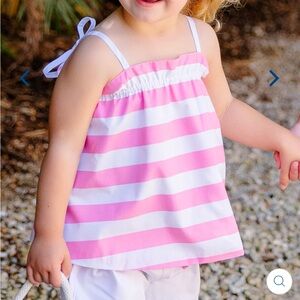 NWT TBBC Lainey’s little top hamptons hot pink stripe top